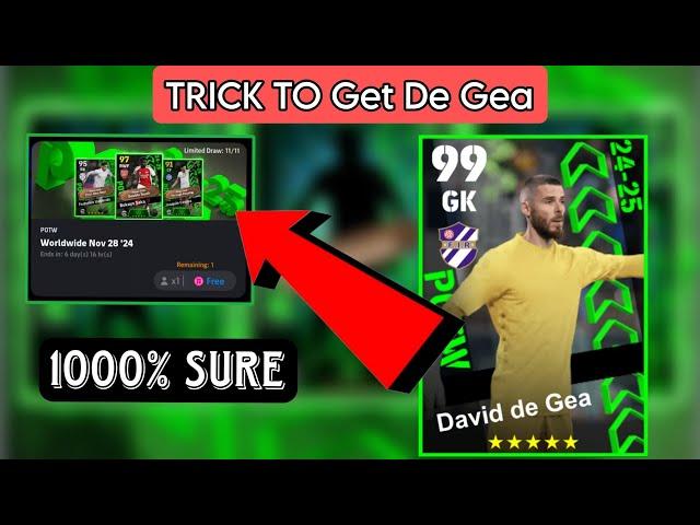 How To get POTW David De Gea In eFootball 2025 Mobile|Trick To get 99 rated De gea