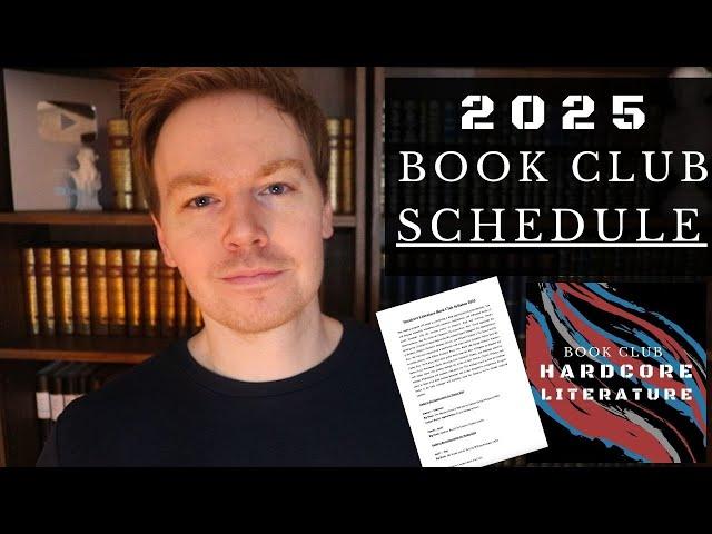 Revealing the Book Club Schedule for 2025 (Hardcore Literature)