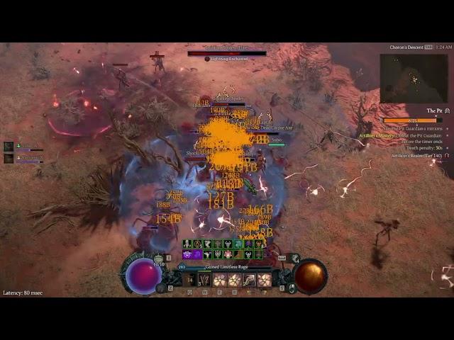 Diablo 4 Season 6 Barbarian Pit 140 (Antivenin Exploit)