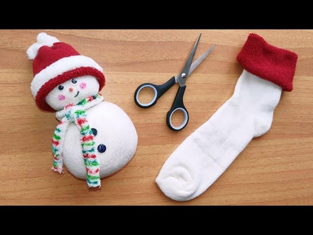 How to Make Sock SNOWMAN ️ The Best Handmade Christmas Gift  Easy & Cheap Crafts / DIY Tutorial