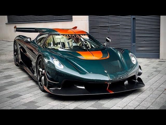 £3M Koenigsegg Jesko in Green Carbon GOES CRAZY in London! Ride, Revs and Accelerations!