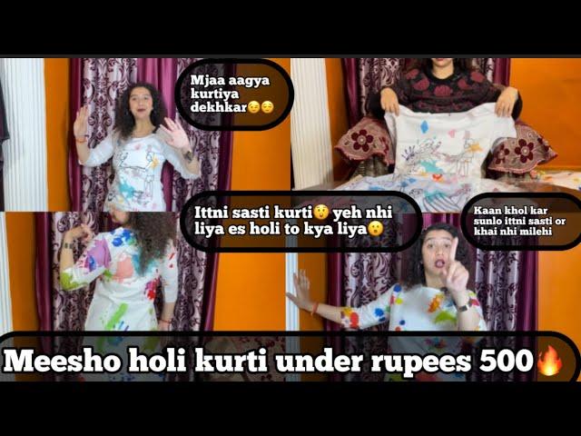 Viral trending meesho holi kurti vlog|| under rupes 300|| must try this holi outfit 