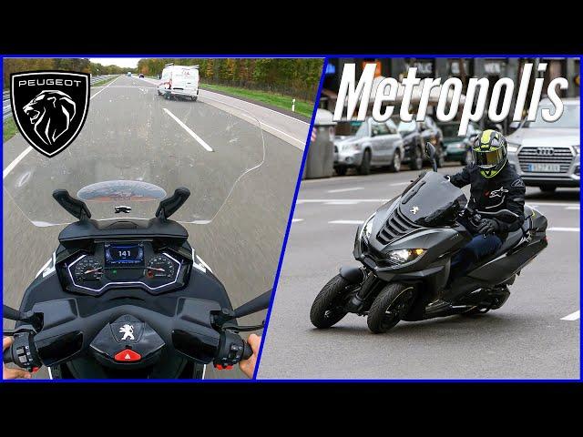 Peugeot Metropolis 400 Allure (2022) - Test Drive & Autobahn Top Speed POV