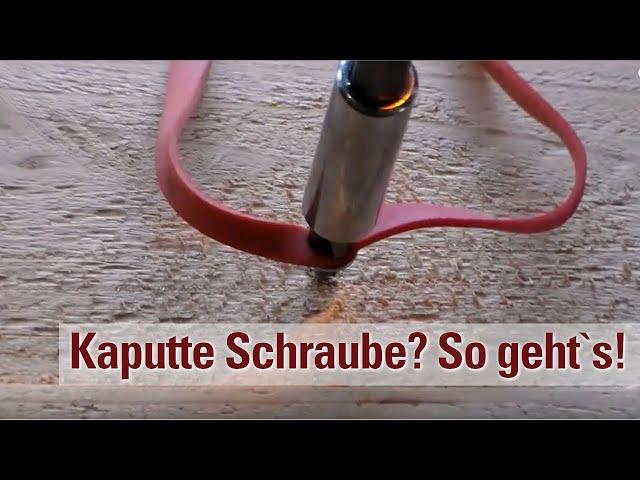 Kaputte Schraube rausdrehen - ohne Ausbohren | Schraube geht nicht raus