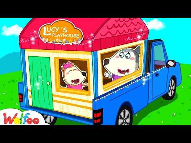 Wow! A New Playhouse on the Truck - Wolfoo Makes DIY Playhouse for Kids  Wolfoo Kids Cartoon