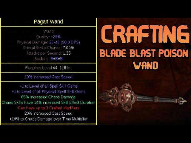 How To Craft Poison Blade Blast Wand [PoE 3.22]