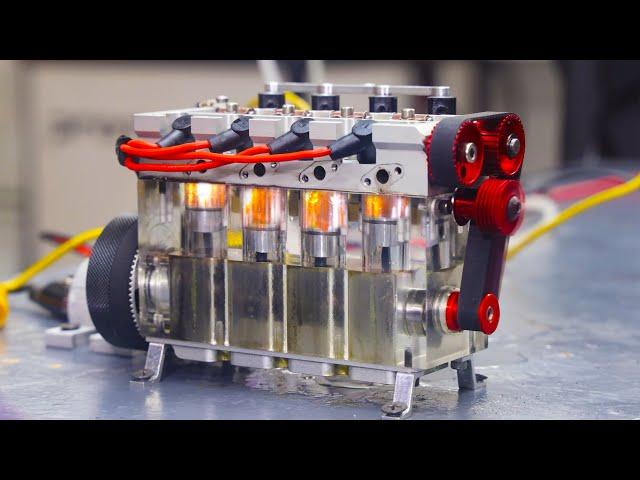 See Thru 4 Cylinder Engine - Explosive Power