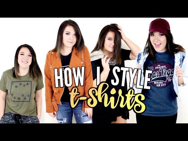 5 Ways To Style T-Shirts! | Cicily Boone