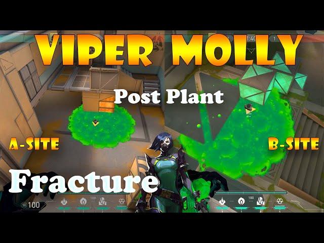 Valorant Top 15 Viper Post Plant Molly Lineups for Fracture Valorant Tips and Tricks fracture guide