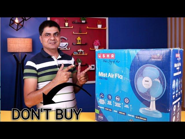 USHA Mist Air Flo Table Fan Unboxing & Review | Don't Buy