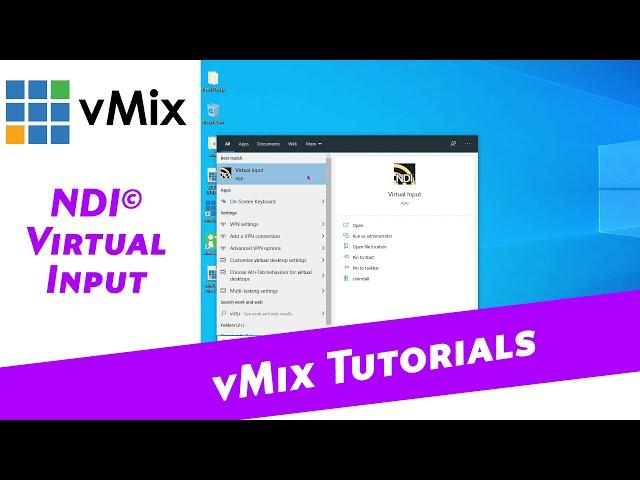 NDI Virtual Input- Connect your vMix production to external programs like Zoom, Skype and browsers.