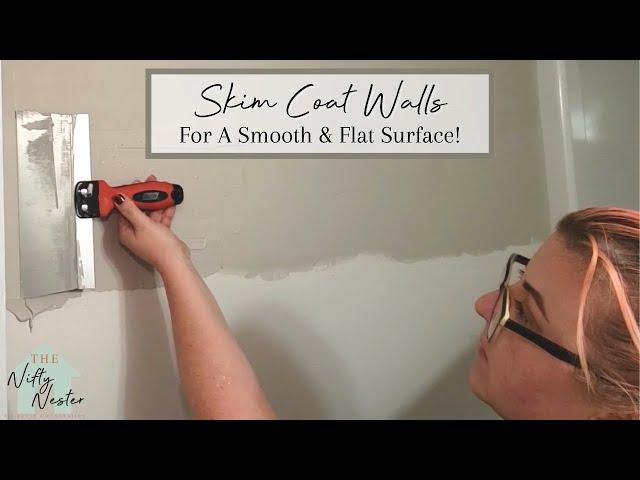 Skim Coating | Smooth Walls For Painting | Bathroom Makeover On A Budget EP.7