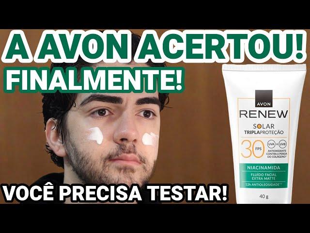 O MELHOR PROTETOR DA AVON EM 2025! Renew Solar Fluído Facial Extra Matte Fps 30! COM NIACINAMIDA!