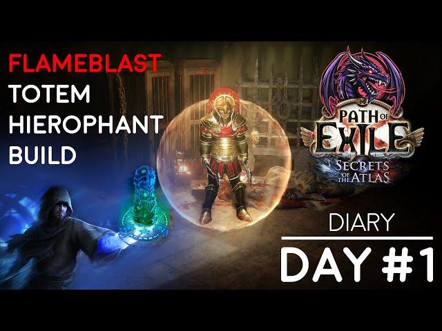 Flameblast Totem Hierophant Build Diary Day 1 | Path of Exile 3.26 Merc League