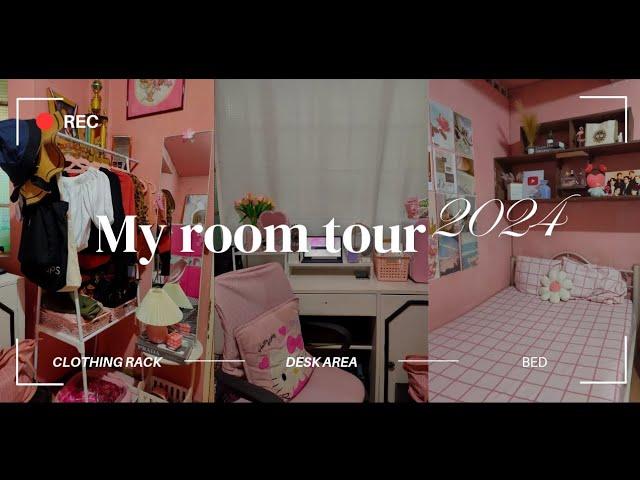 BEDROOM MAKEOVER PART 3  my room tour 2024! (pink-themed room ) #roomtour #roommakeover