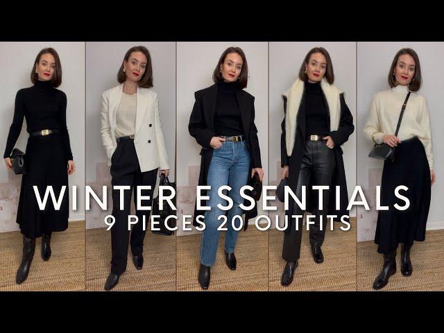 HOW TO STYLE WINTER ESSENTIALS | 9 PIECES 20 OUTFITS