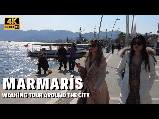 Marmaris Walking Tour around the City l April 2022 Muğla, Turkey [4K UHD]