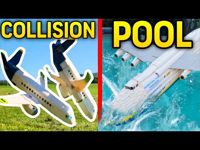 BEST OF 2024: Lego Plane Crashes - 10 VS 10,000 PARTS, Ultra Satisfying Crashes