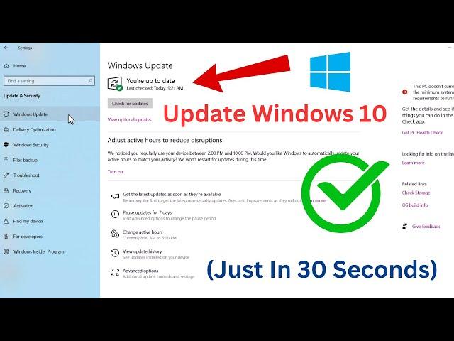 How To Update Windows 10 2024 | Update Your Windows 10 Laptop Computer | Update Windows 10