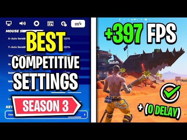 The BEST Competitive Settings in Fortnite Season 3! (FPS Boost & More)