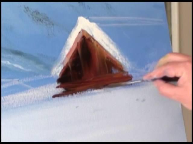 Живопись.Как рисовать снег.уроки рисования и живописи.пейзаж oil painting