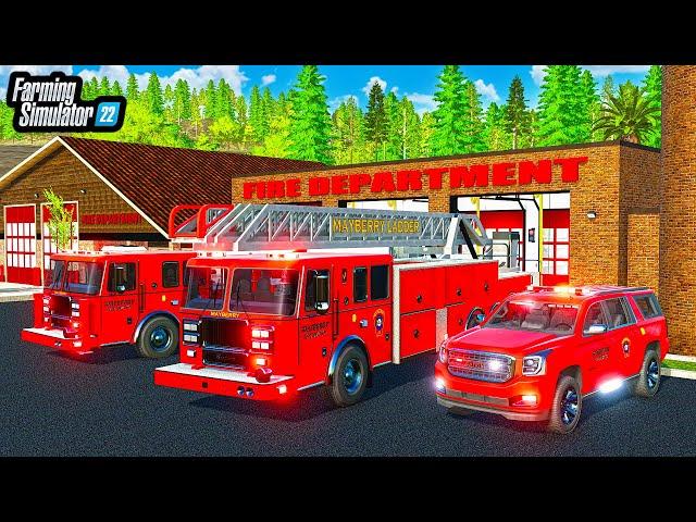 NEW EVERGREEN FIRE DEPARTMENT! (BUILDING STATION AND TRUCKS) | FS22