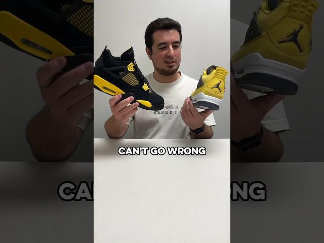 Comparing Thunder vs Lightning Jordan 4s️