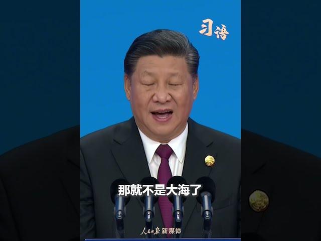 习近平总书记曾以大海为喻，纵论中国经济。｜关税　贸易战　海纳百川　#Xijinping #economy #tariffs #shorts #China