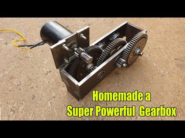 Homemade a Super Powerful Gearbox Full Metal