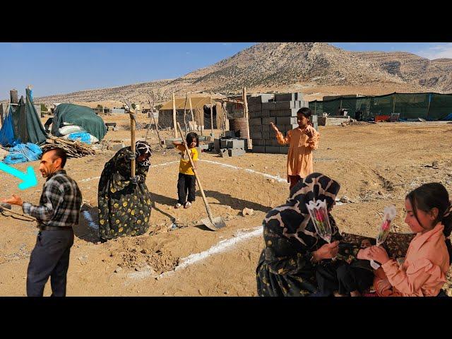 Starting a new hut for sheep: a mother who resists hardships