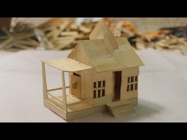 How to make ice cream stick house - Popsicle Stick House