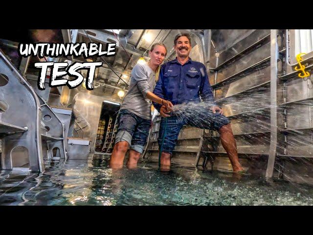 Flooding Our Boat (ON PURPOSE!)  Building An Aluminum Catamaran Pt. 15