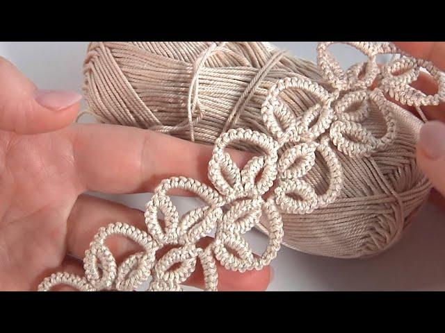 Чудесно!!! Красивая и Изящная Тесьма крючком/ 3Д вязание крючком/Авторская разработка