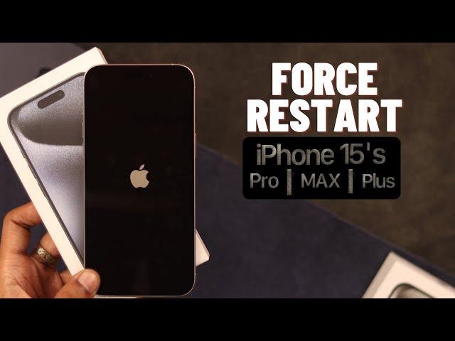 iPhone 15 Pro Max/Plus: How to Force Restart! [Soft Reset]