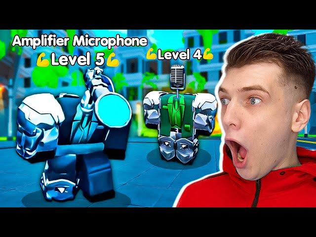 Играю За МИКРОФОНОВ toilet tower defense ROBLOX