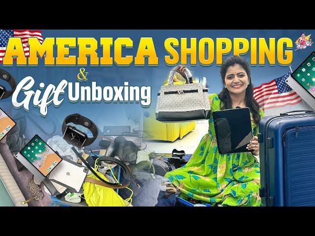 America Shopping & Gift Unboxing | USA Returned with Shopping | Surprised to My Husband | Jyothakka