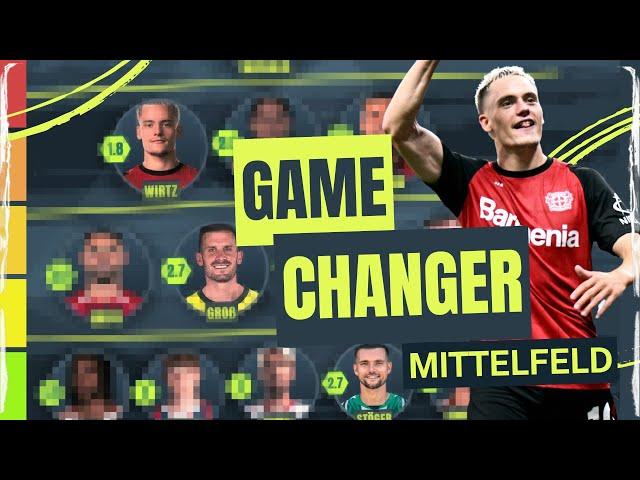 Gamechanger Ranking: Die heißesten Bundesliga Mittelfeld-Stars feat. Kickbaseguide 