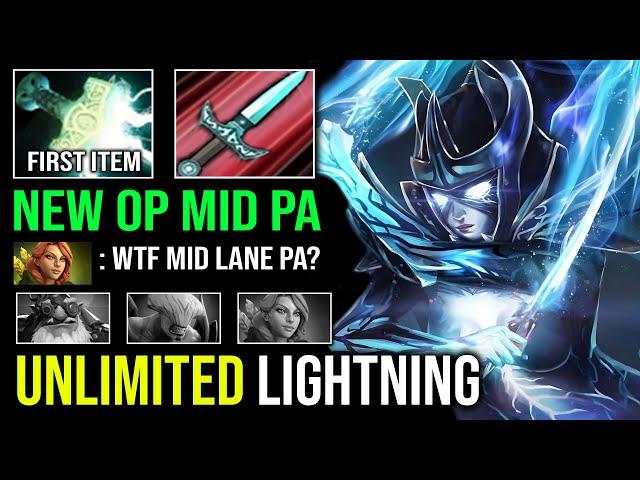 100% NEW CRAZY META First Item Mjollnir Unlimited Lightning Solo Mid Phantom Assassin Dota 2