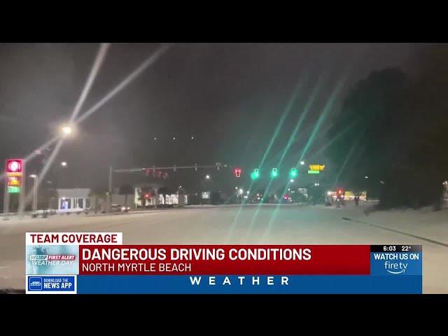 Dangerous driving conditions in North Myrtle Beach