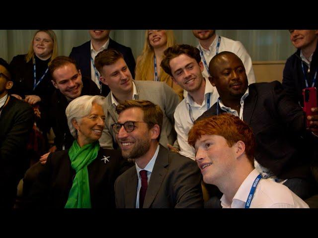 ECB President Christine Lagarde visits Central Bank of Ireland