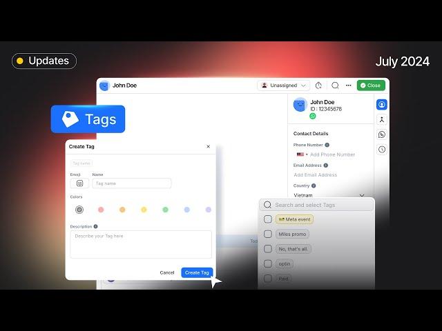 Respond.io New Features Update | July 2024 | Tags Manager & Resource Center