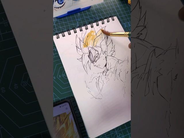 drawing Goku #shorts #art #anime #drawing