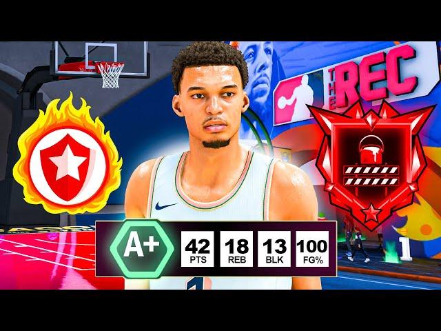 This VICTOR WEMBANYAMA Build is INSANE in RANDOM REC on NBA 2K25!