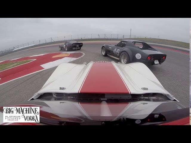 SVRA group 6 race Peter Klutt in his Vintage Corvette at COTA