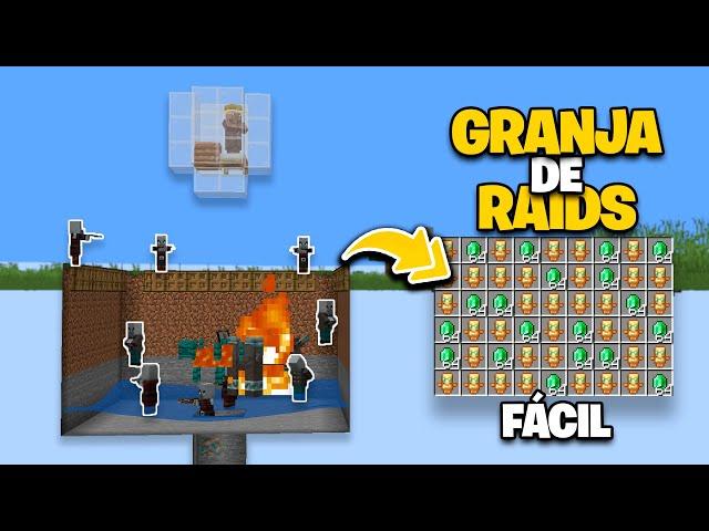 GRANJA DE RAIDS ESMERALDAS TOTEMS - FÁCIL MINECRAFT 1.20/1.19/1.18 JAVA