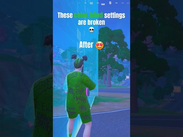 Best Color Blind Settings  #fortnite #shorts
