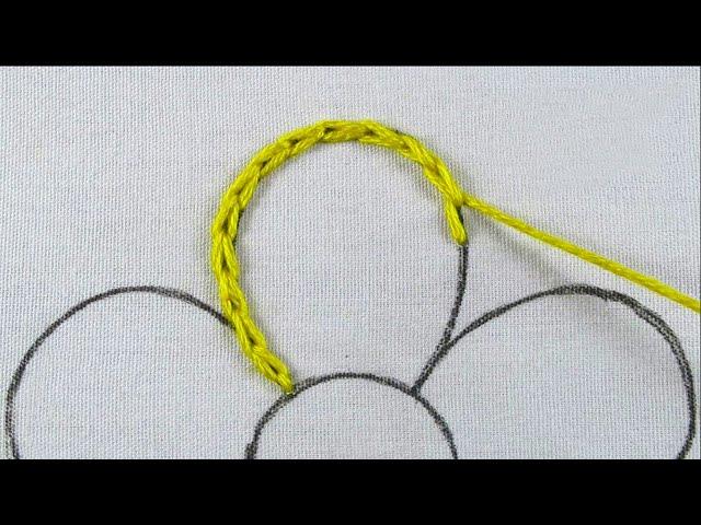 Hand Embroidery Exclusive Flower Design New Heavy Chain Stitch New Flower Embroidery Tutorial