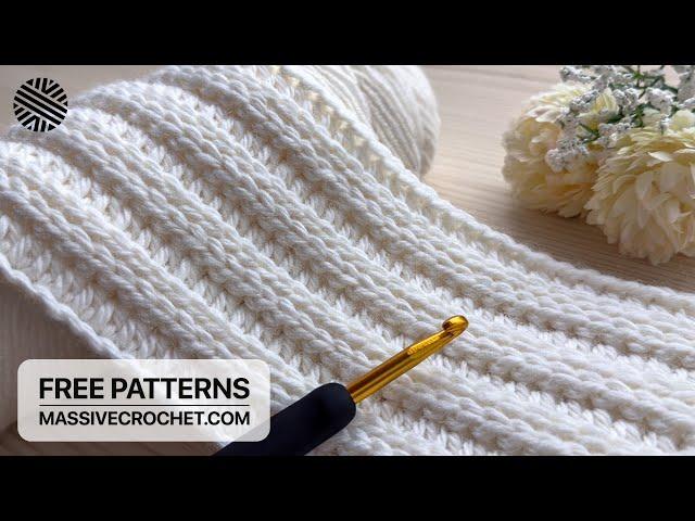 SUPER EASY Crochet Pattern for Beginners!  ️Crochet Stitch for Baby Blanket, Bag & Scarf