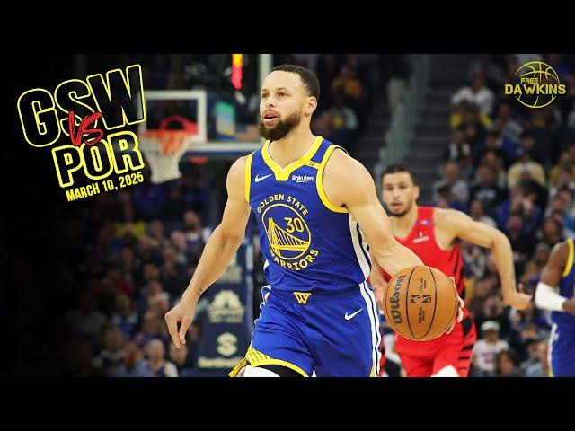 Golden State Warriors Full Team Highlights vs Blazers | March 10, 2025 | FreeDawkins