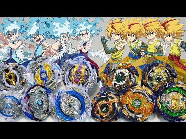 LEFT SPIN DRAGON EVOLUTION CLASH! | All Longinus VS All Fafnir LUI VS FREE | Beyblade Burst DB